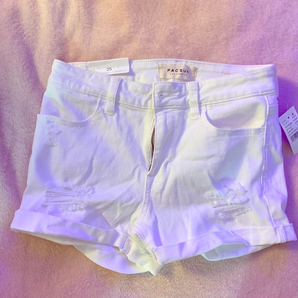 PacSun Pants - PAC SUN white short stretch shorts